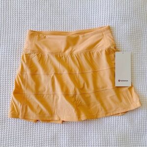 NWT♥️LULULEMON PACE RIVAL SUMMER GLOW SKIRT sz 2 LONG SUN-KISSED ORANGE SKORT